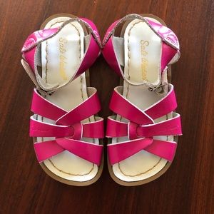 Pink leather Salt Water Sandals size 11y